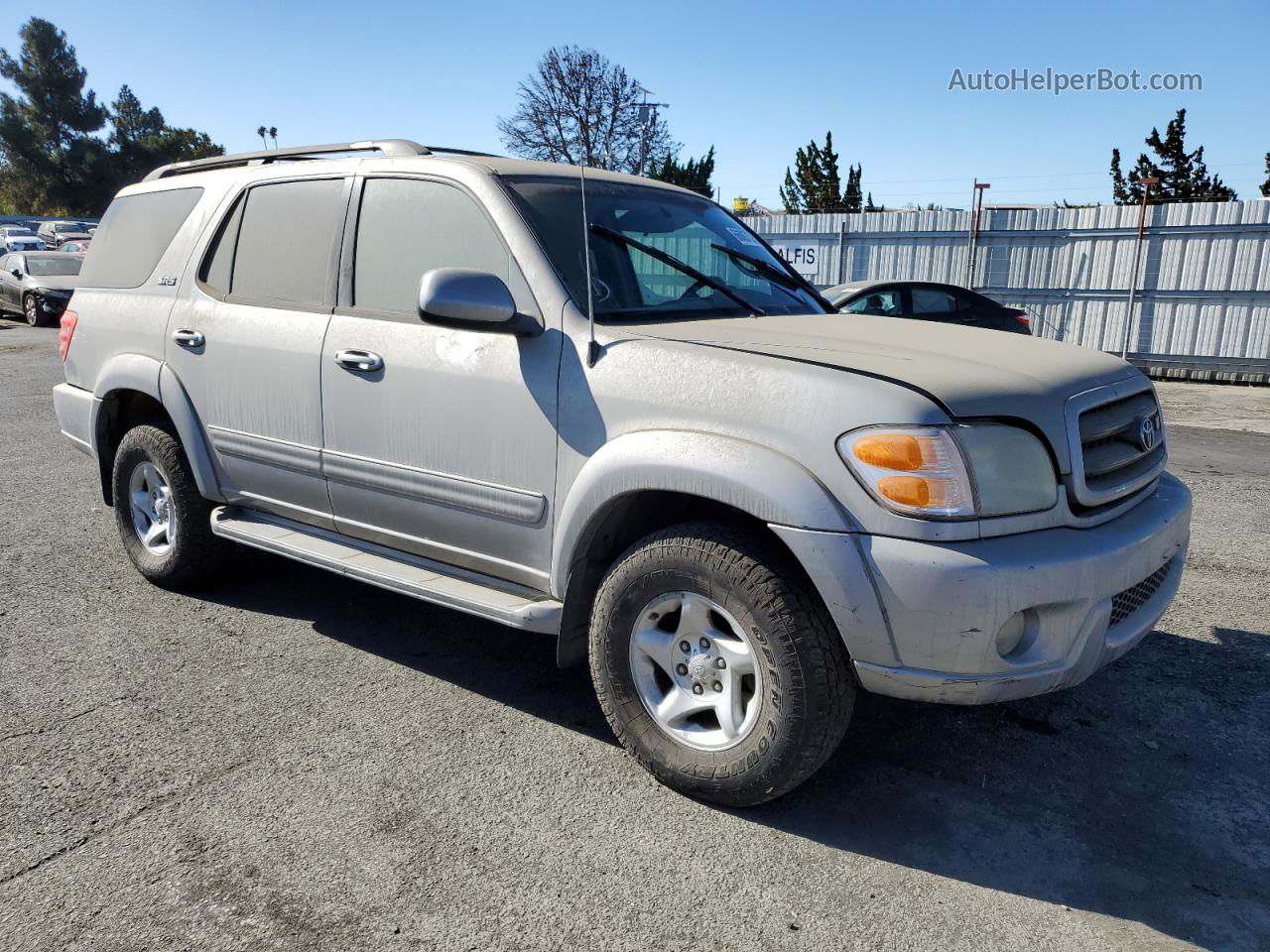 2002 Toyota Sequoia Sr5 Silver vin: 5TDBT44A22S119579