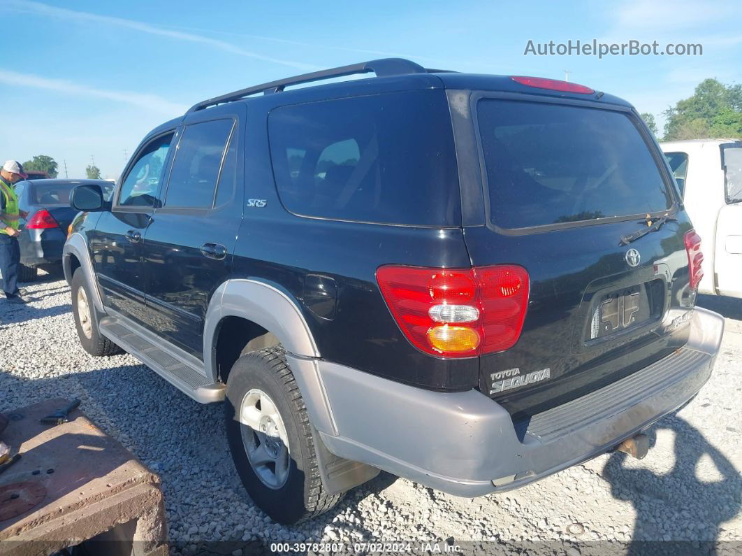 2002 Toyota Sequoia Sr5 V8 Black vin: 5TDBT44A32S070215