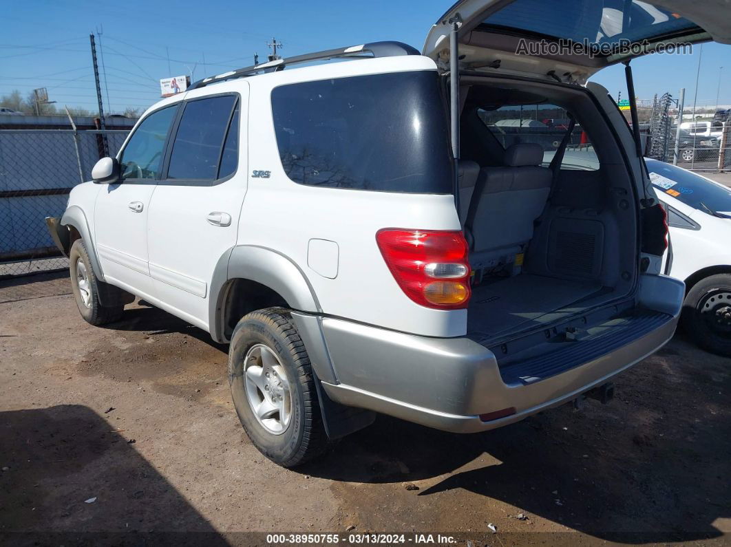 2002 Toyota Sequoia Sr5 V8 White vin: 5TDBT44A42S058283