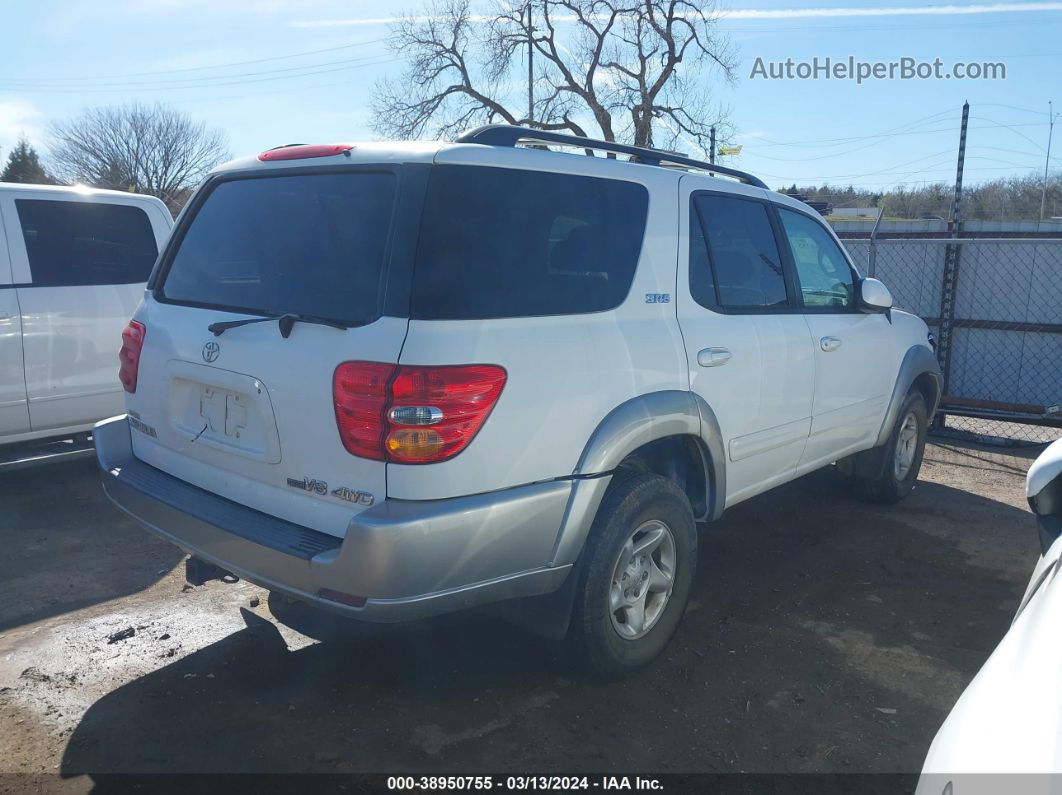 2002 Toyota Sequoia Sr5 V8 White vin: 5TDBT44A42S058283