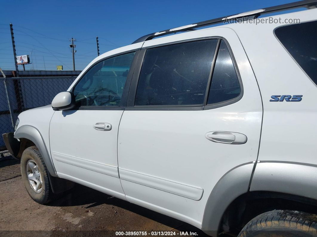 2002 Toyota Sequoia Sr5 V8 White vin: 5TDBT44A42S058283