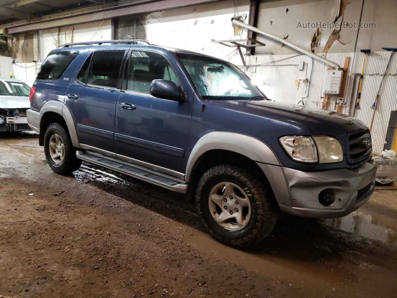 2002 Toyota Sequoia Sr5 Blue vin: 5TDBT44A42S059725