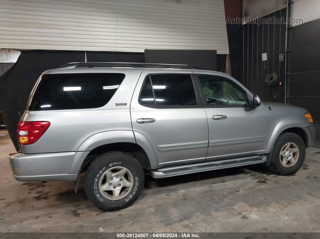 2002 Toyota Sequoia Sr5 V8 Silver vin: 5TDBT44A42S064763