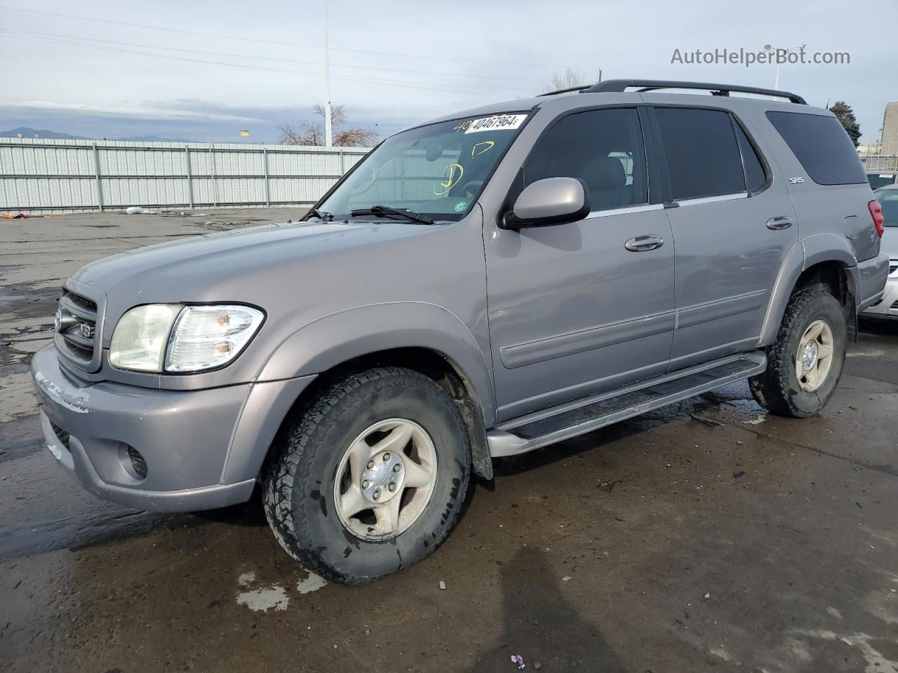 2002 Toyota Sequoia Sr5 Gray vin: 5TDBT44A42S099240