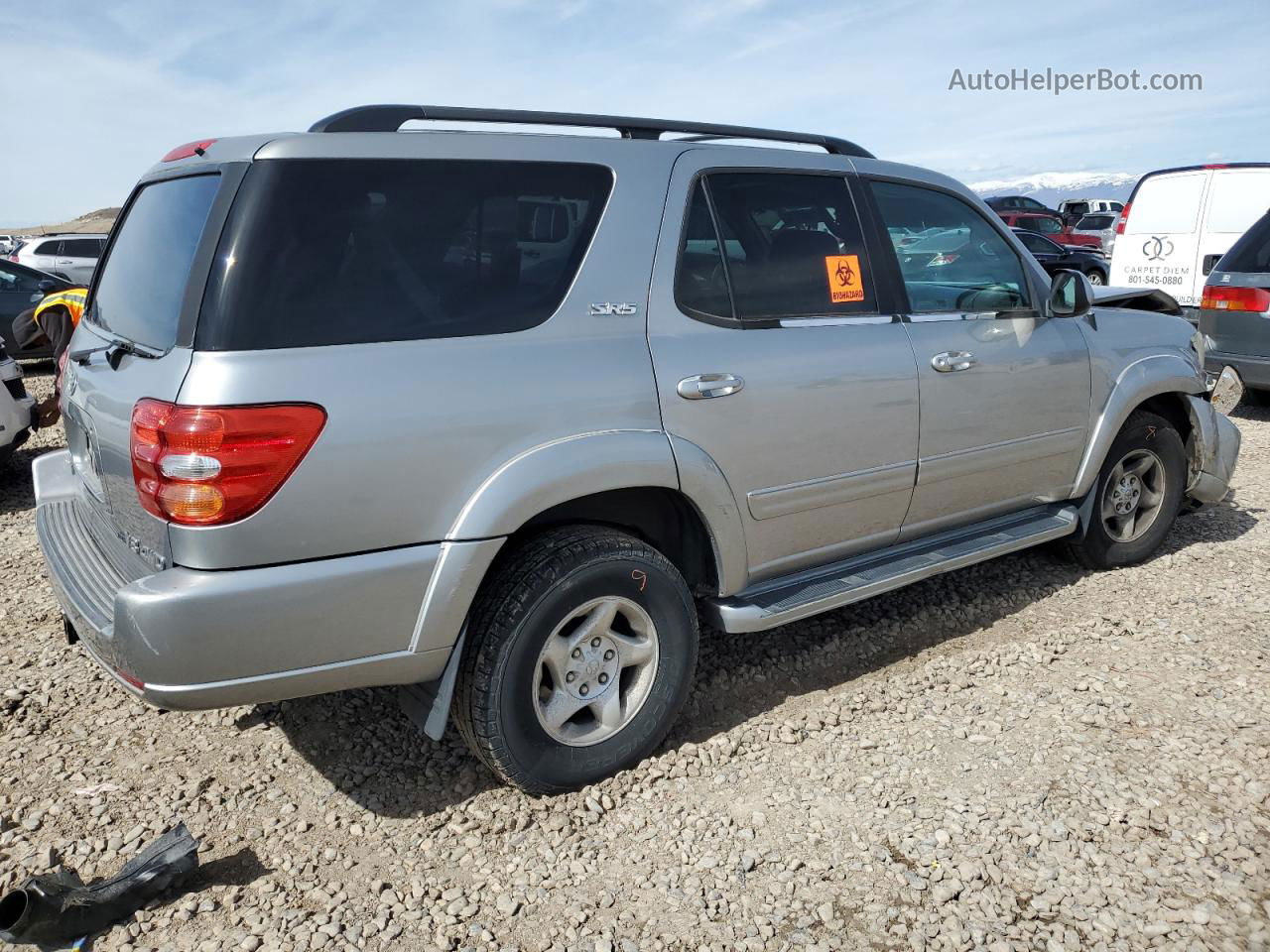 2002 Toyota Sequoia Sr5 Silver vin: 5TDBT44A52S067882