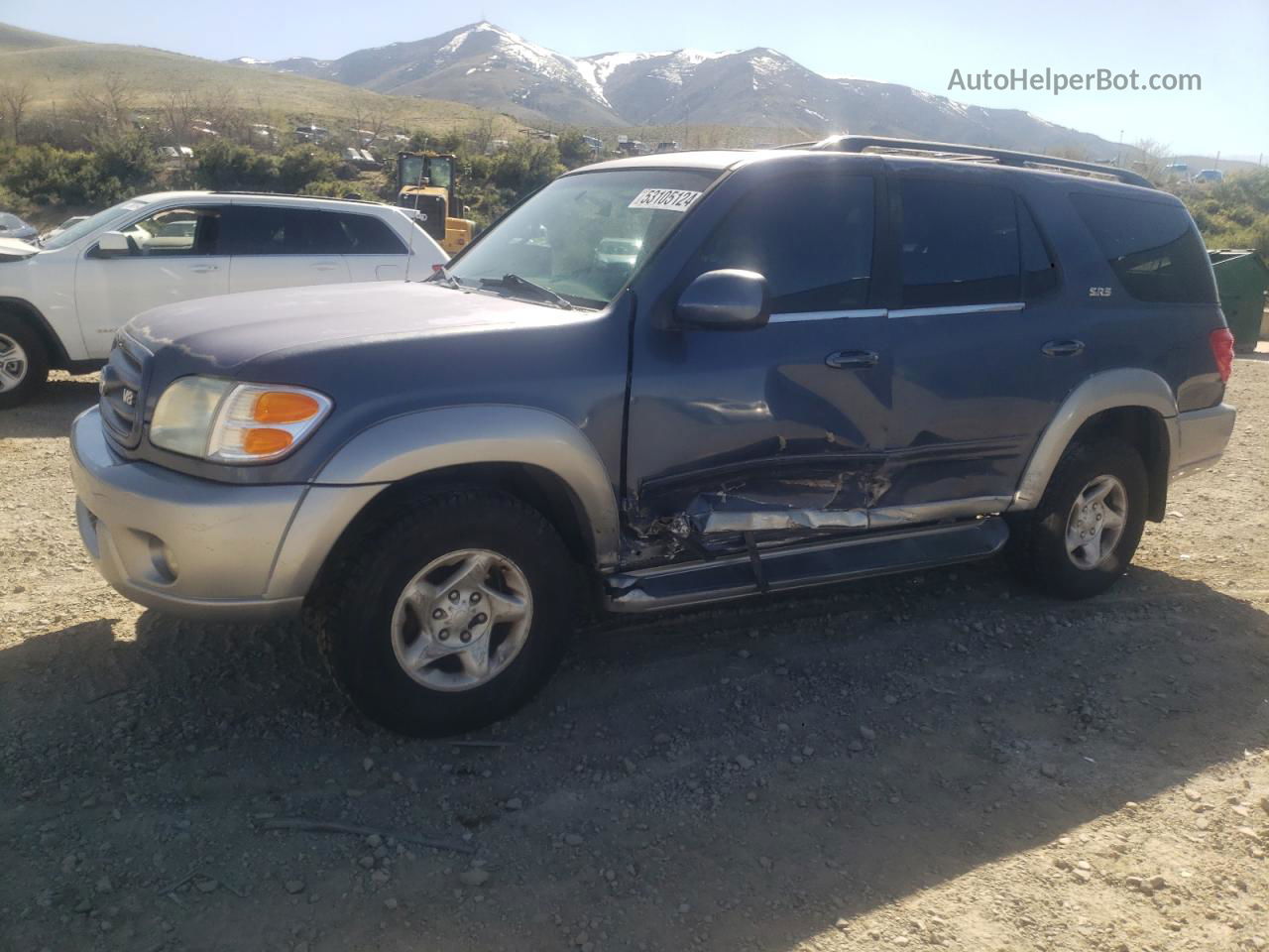 2002 Toyota Sequoia Sr5 Blue vin: 5TDBT44A52S071334