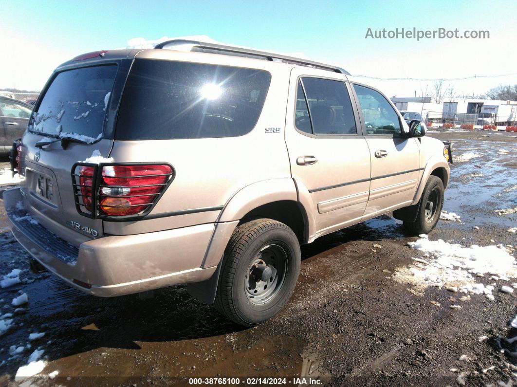 2002 Toyota Sequoia Sr5 V8 Gold vin: 5TDBT44A62S064828