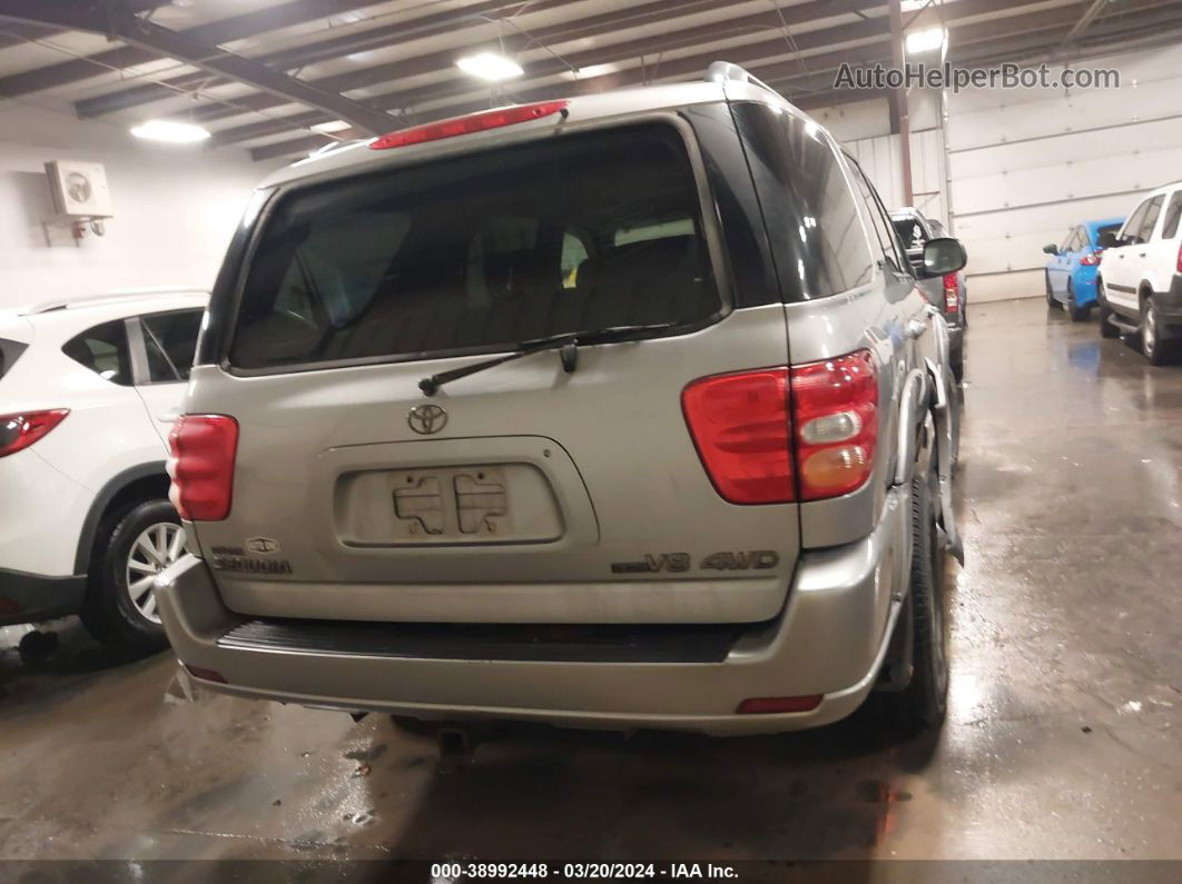 2002 Toyota Sequoia Sr5 V8 Silver vin: 5TDBT44A62S097084