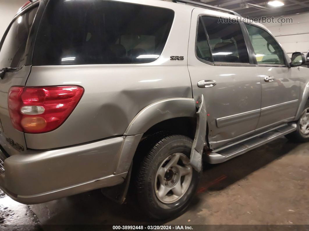 2002 Toyota Sequoia Sr5 V8 Silver vin: 5TDBT44A62S097084