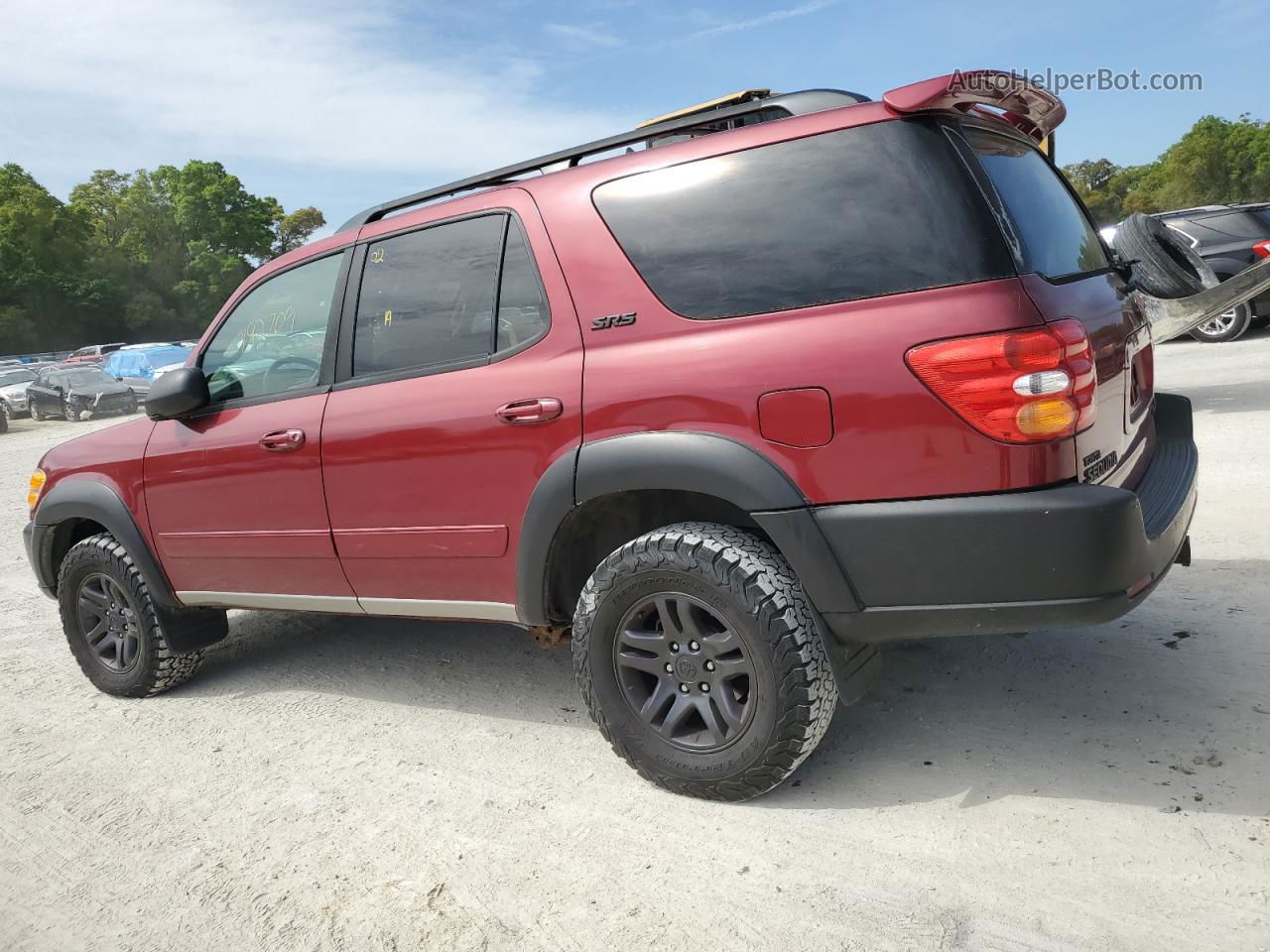 2002 Toyota Sequoia Sr5 Red vin: 5TDBT44A62S104714