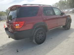 2002 Toyota Sequoia Sr5 Red vin: 5TDBT44A62S104714