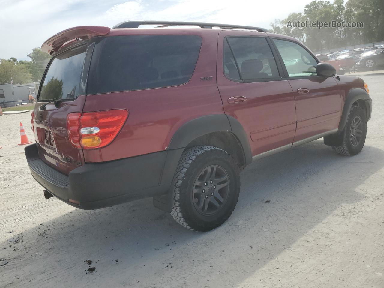 2002 Toyota Sequoia Sr5 Red vin: 5TDBT44A62S104714