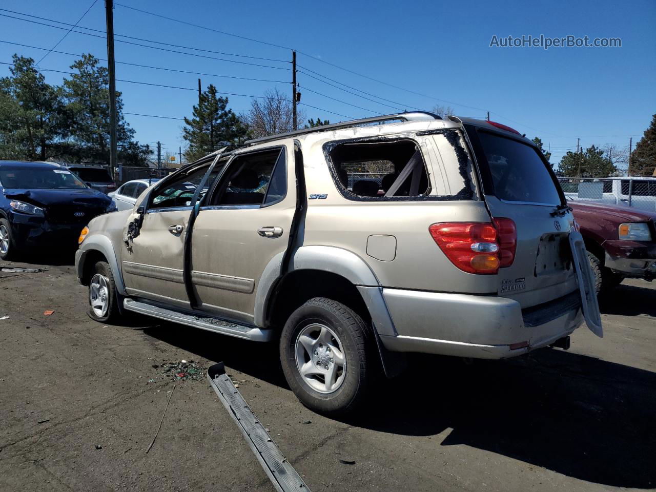 2002 Toyota Sequoia Sr5 Gold vin: 5TDBT44A72S113759