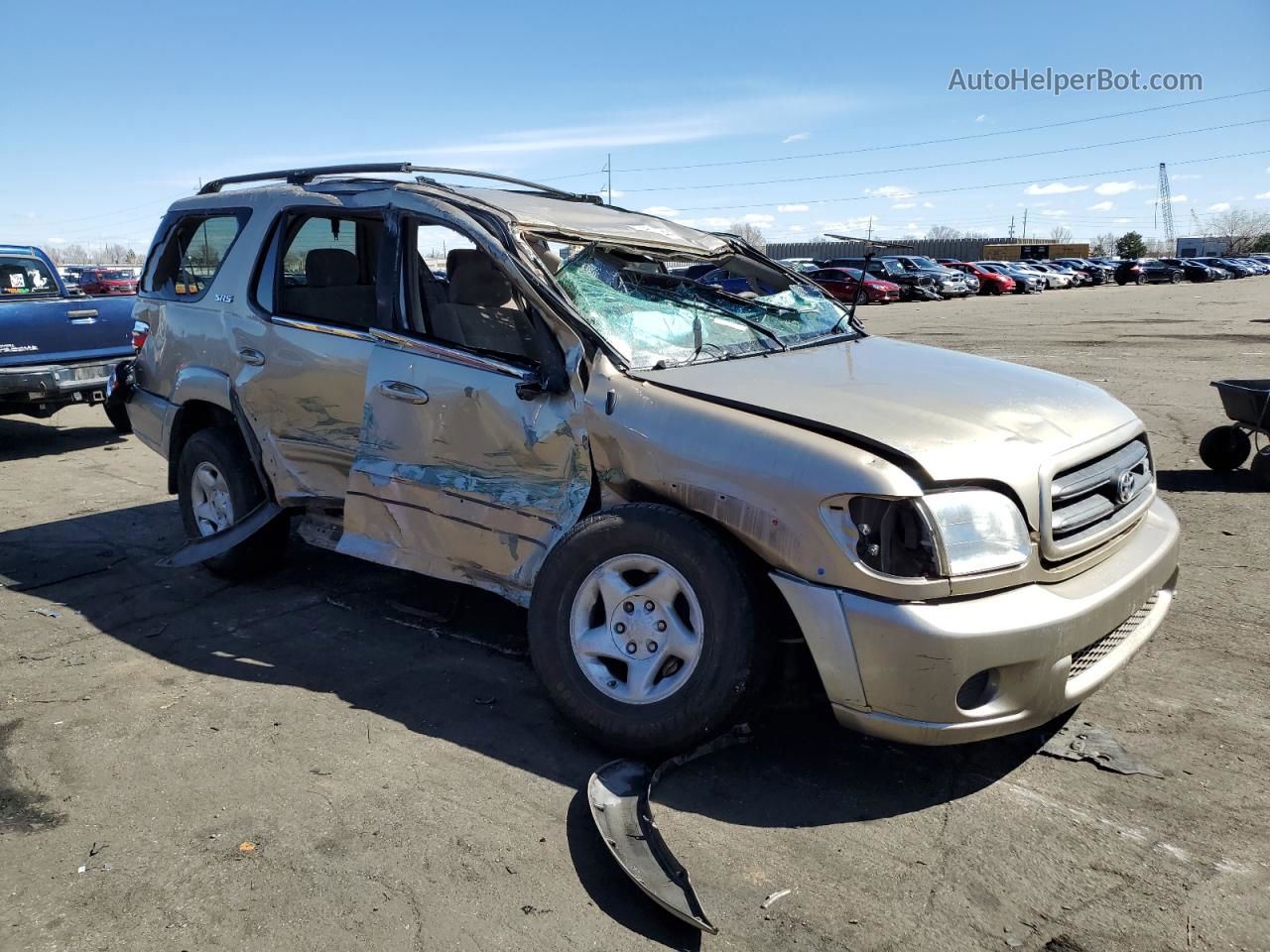 2002 Toyota Sequoia Sr5 Золотой vin: 5TDBT44A72S113759