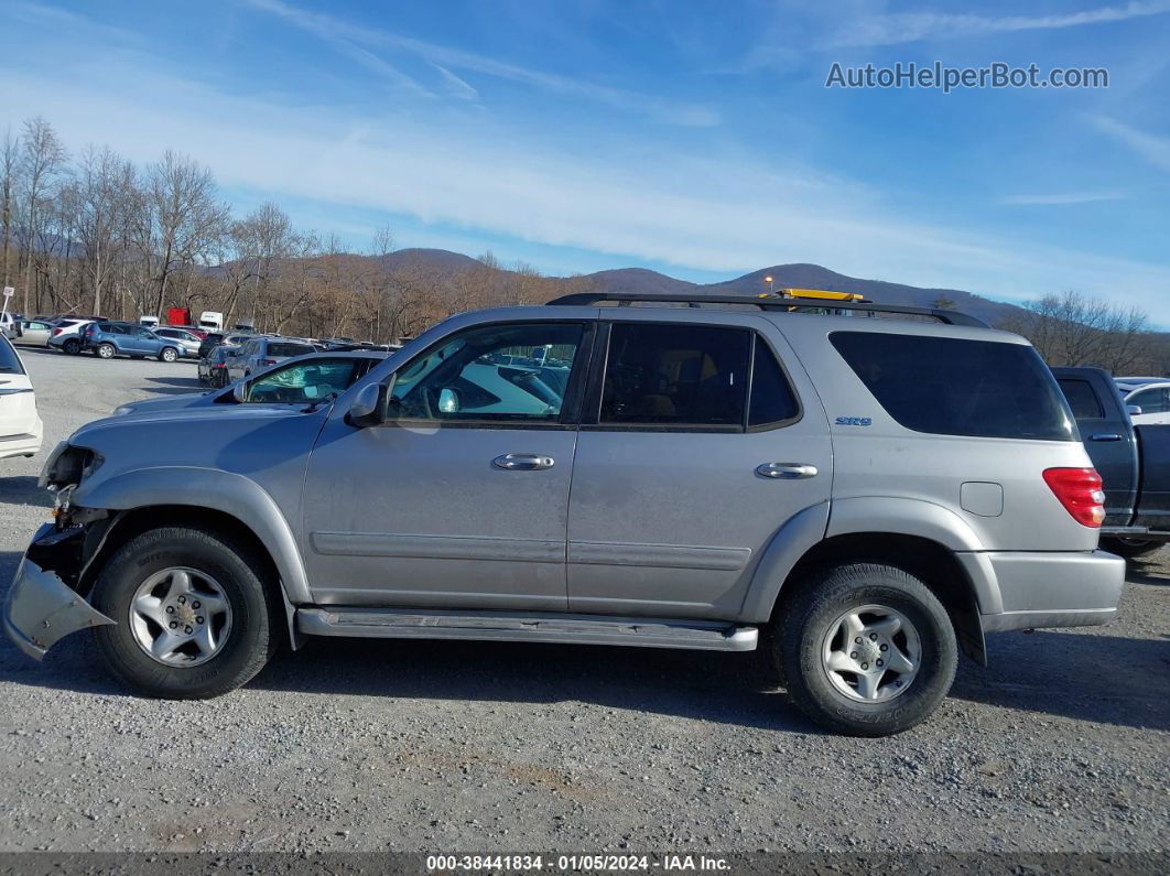 2002 Toyota Sequoia Sr5 Silver vin: 5TDBT44A82S062515