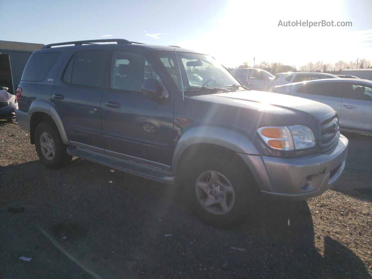 2002 Toyota Sequoia Sr5 Blue vin: 5TDBT44A82S096907