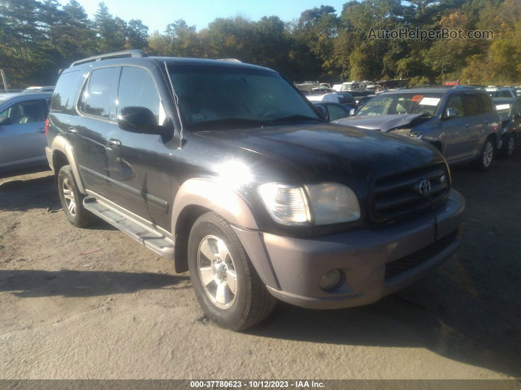 2002 Toyota Sequoia Sr5 Black vin: 5TDBT44A82S108103