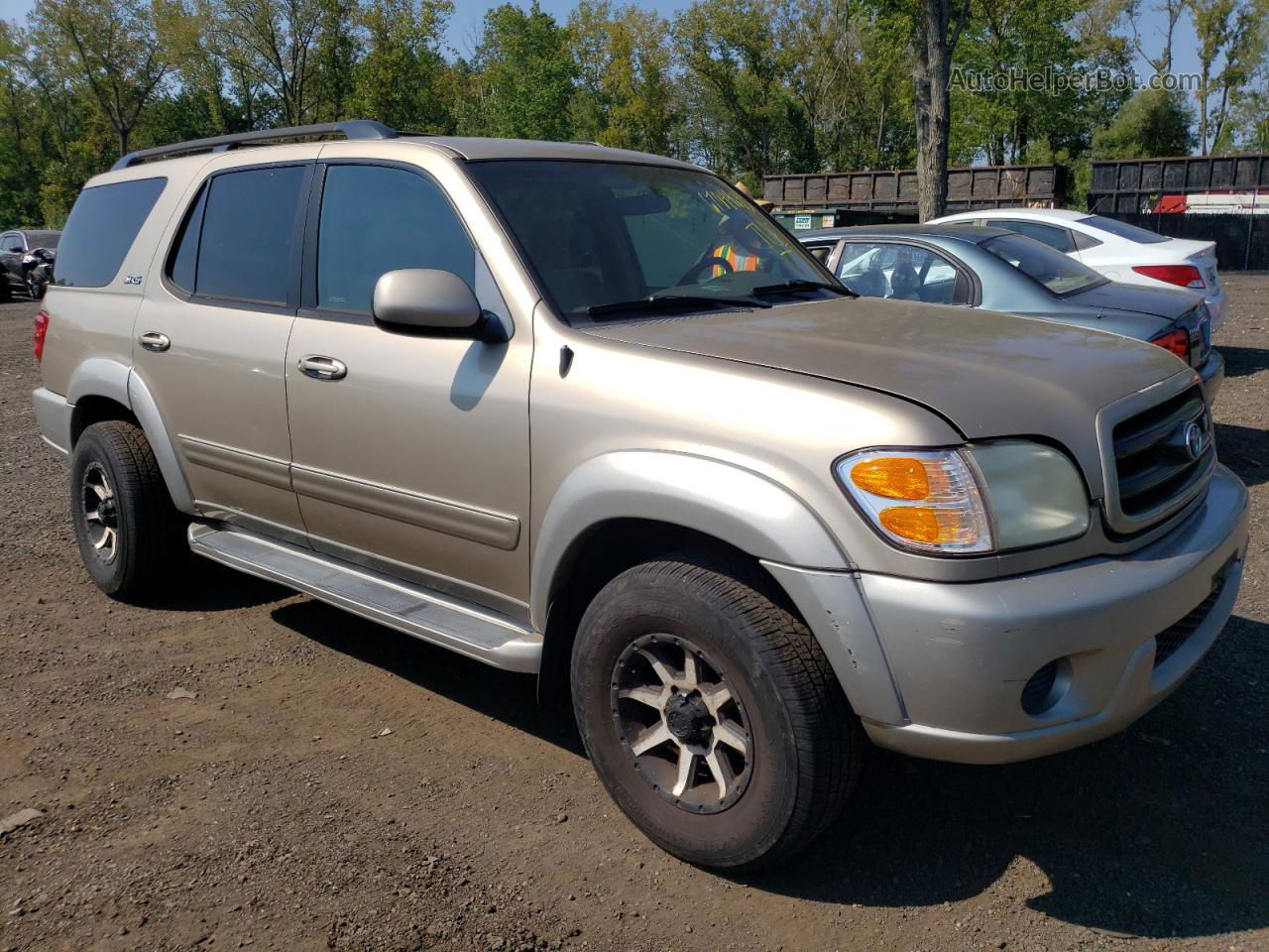 2002 Toyota Sequoia Sr5 Золотой vin: 5TDBT44A82S113124