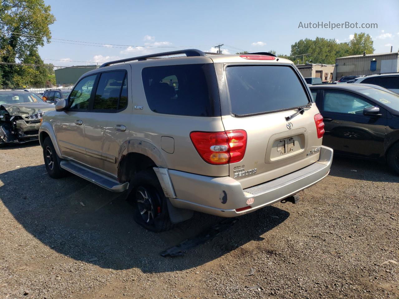 2002 Toyota Sequoia Sr5 Золотой vin: 5TDBT44A82S113124