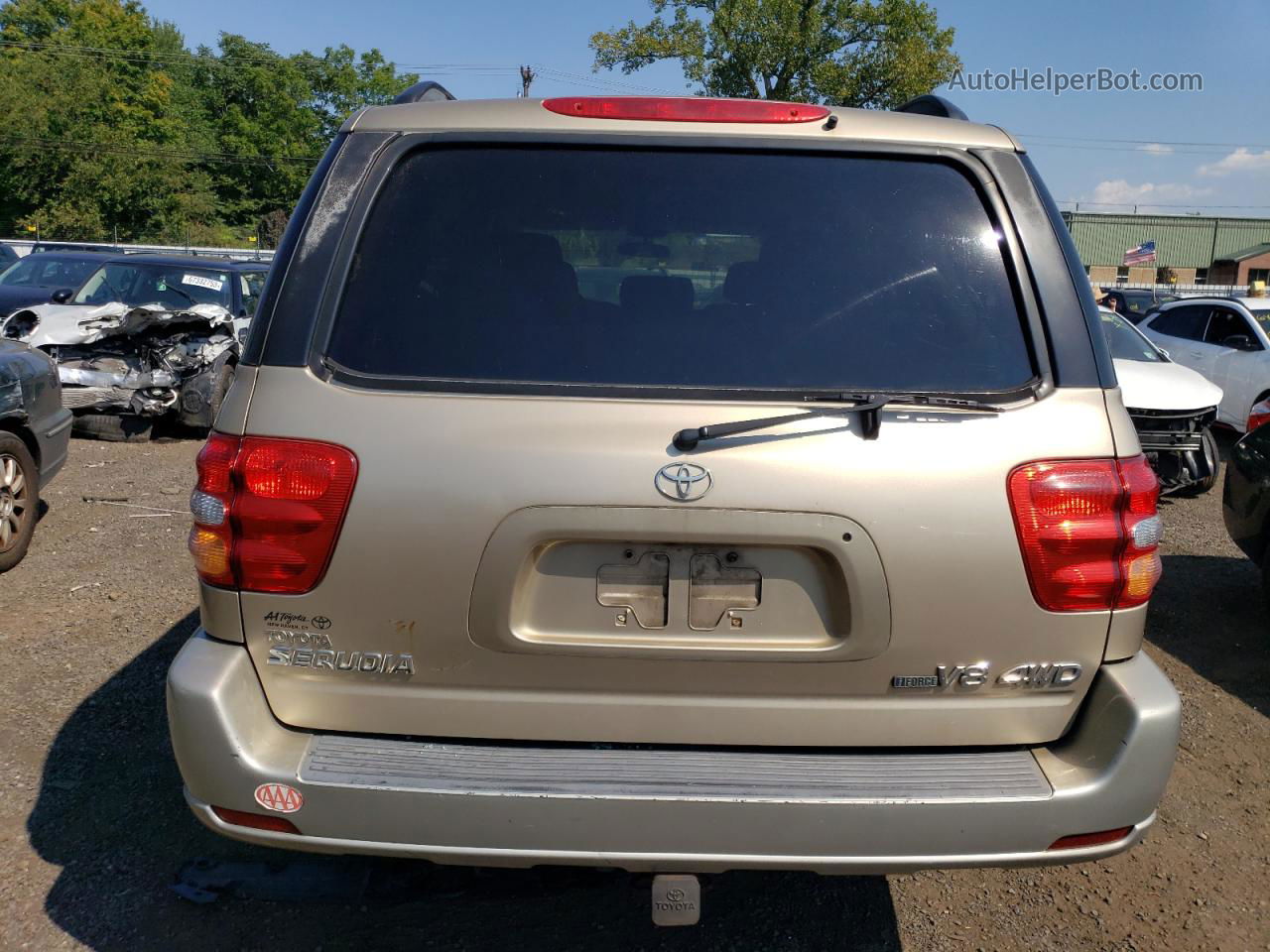 2002 Toyota Sequoia Sr5 Золотой vin: 5TDBT44A82S113124