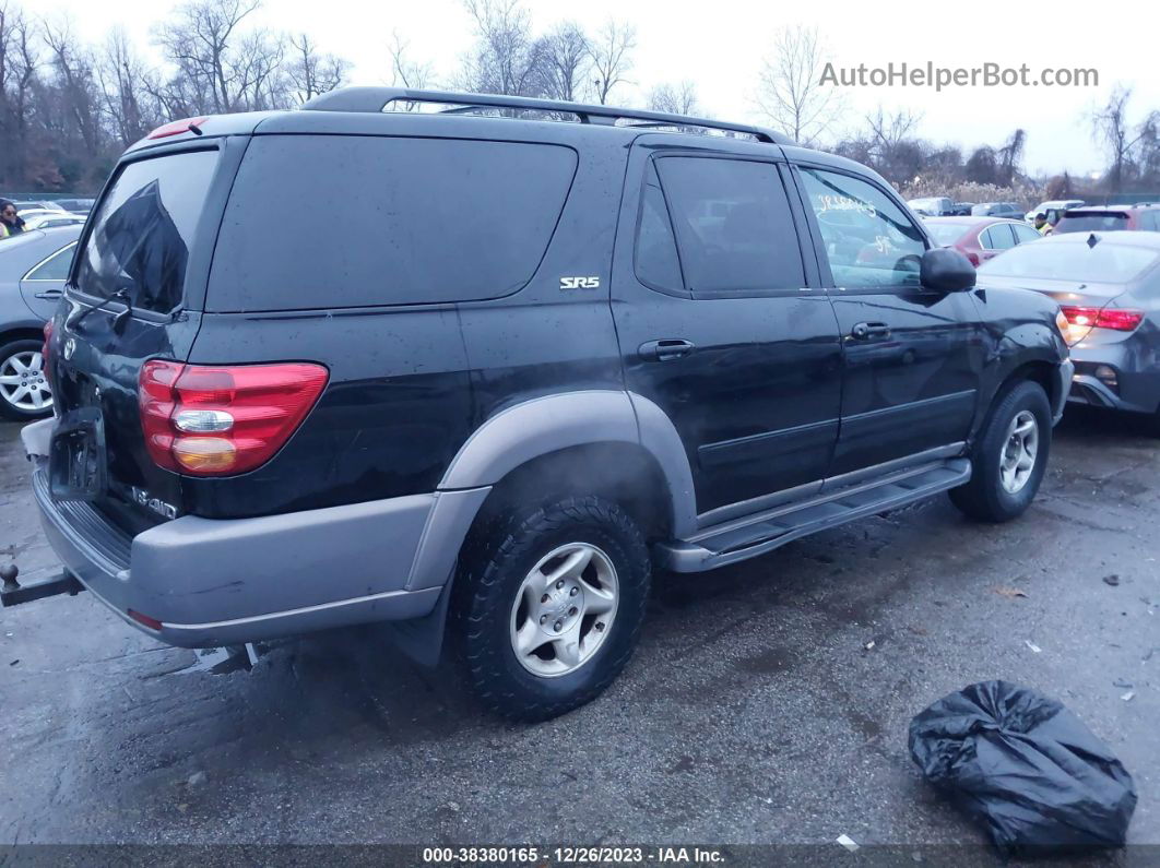 2002 Toyota Sequoia Sr5 Black vin: 5TDBT44A92S071725