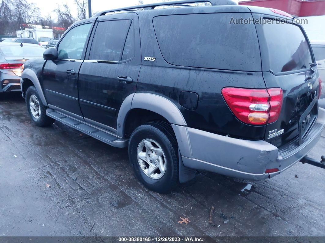 2002 Toyota Sequoia Sr5 Black vin: 5TDBT44A92S071725