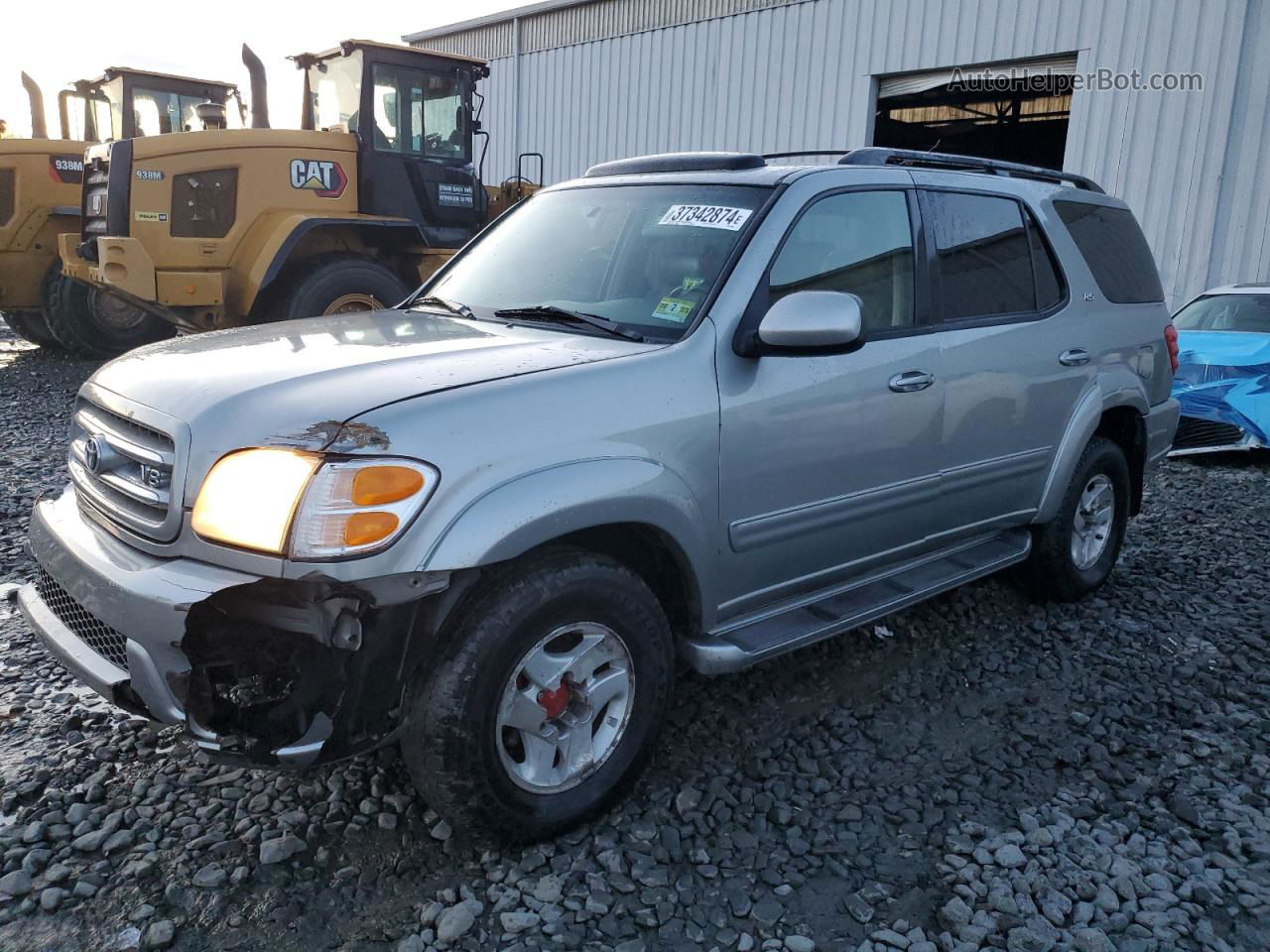 2002 Toyota Sequoia Sr5 Silver vin: 5TDBT44A92S084085