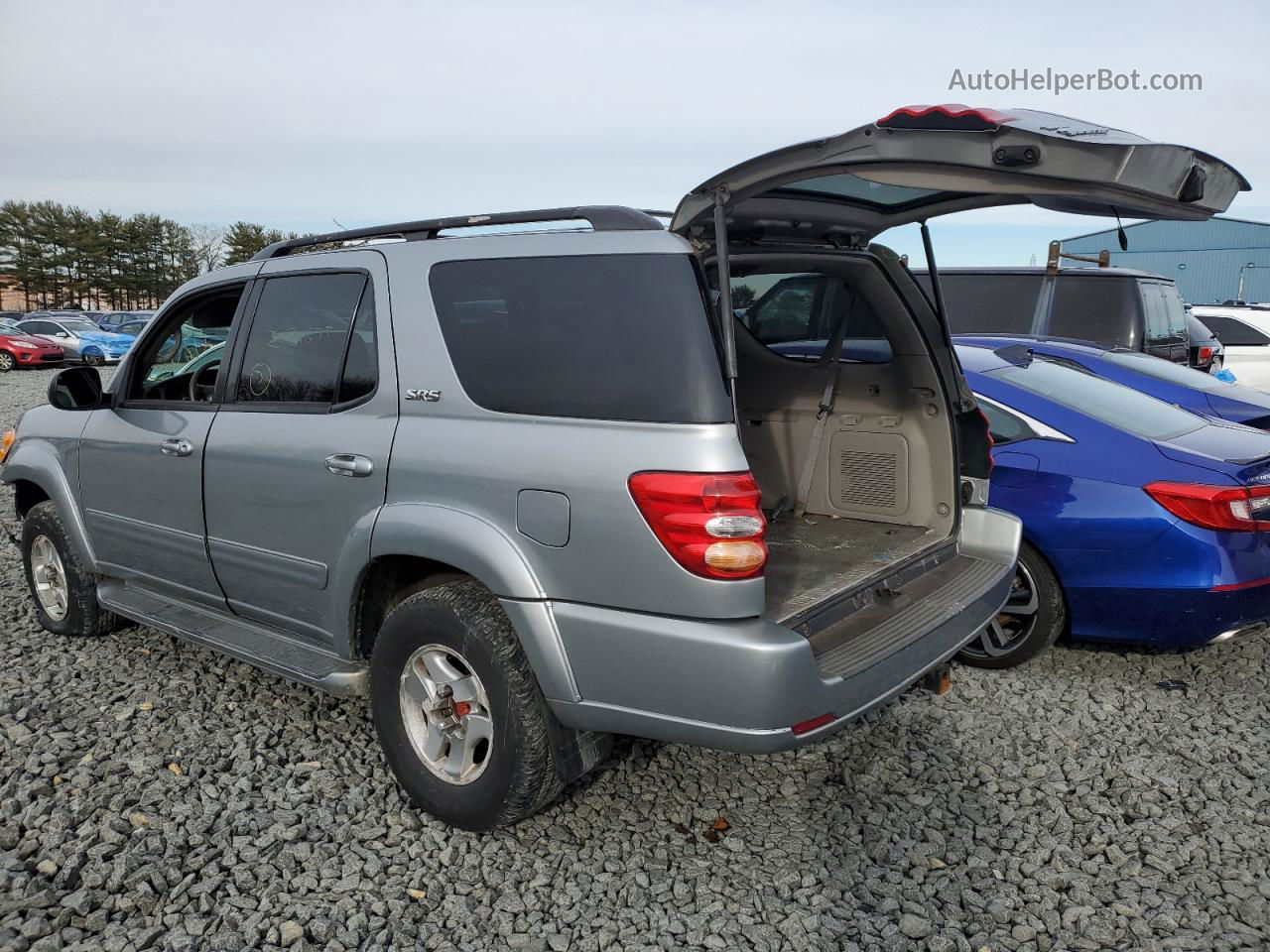 2002 Toyota Sequoia Sr5 Silver vin: 5TDBT44A92S084085