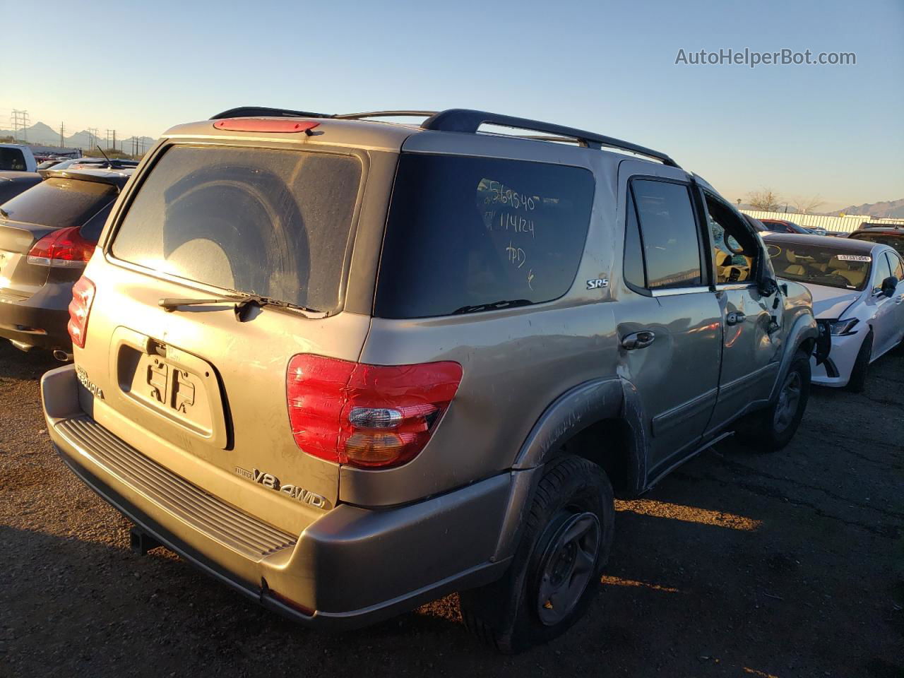 2002 Toyota Sequoia Sr5 Gold vin: 5TDBT44A92S114539