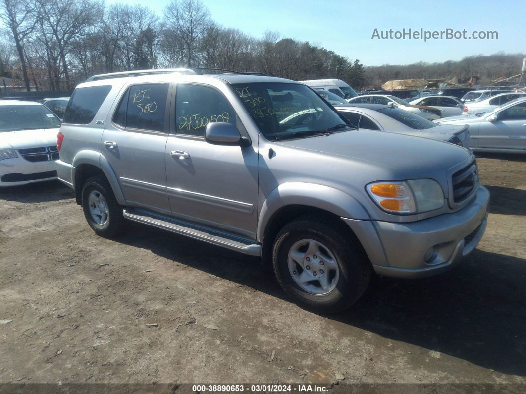 2002 Toyota Sequoia Sr5 V8 Gray vin: 5TDBT44A92S132085