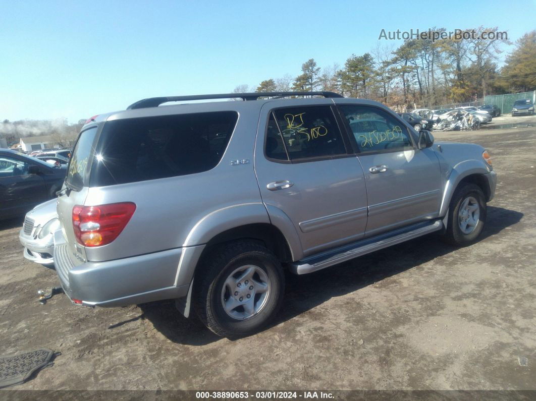 2002 Toyota Sequoia Sr5 V8 Gray vin: 5TDBT44A92S132085