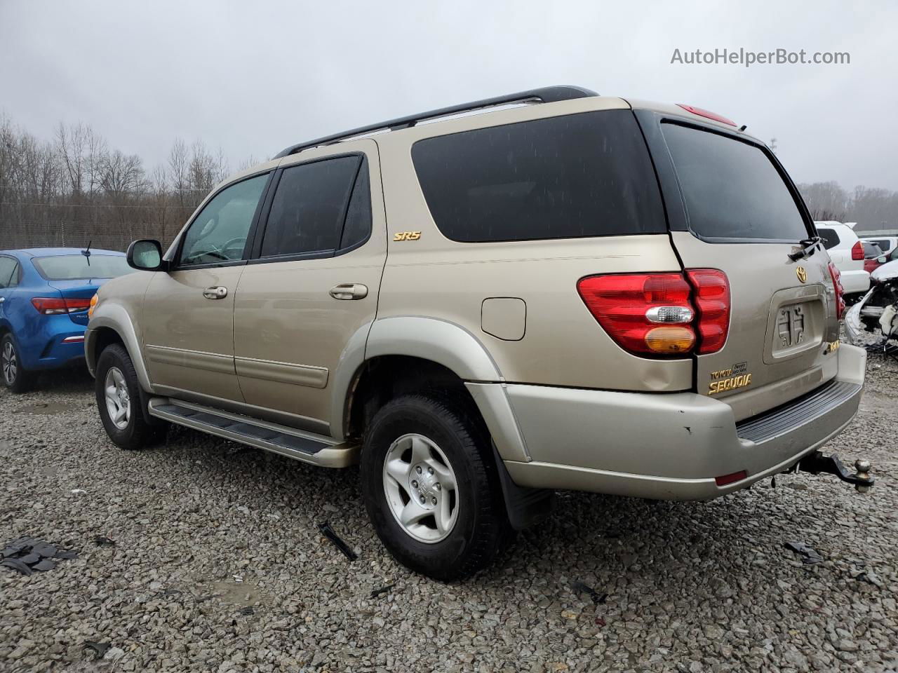 2002 Toyota Sequoia Sr5 Золотой vin: 5TDBT44AX2S127333