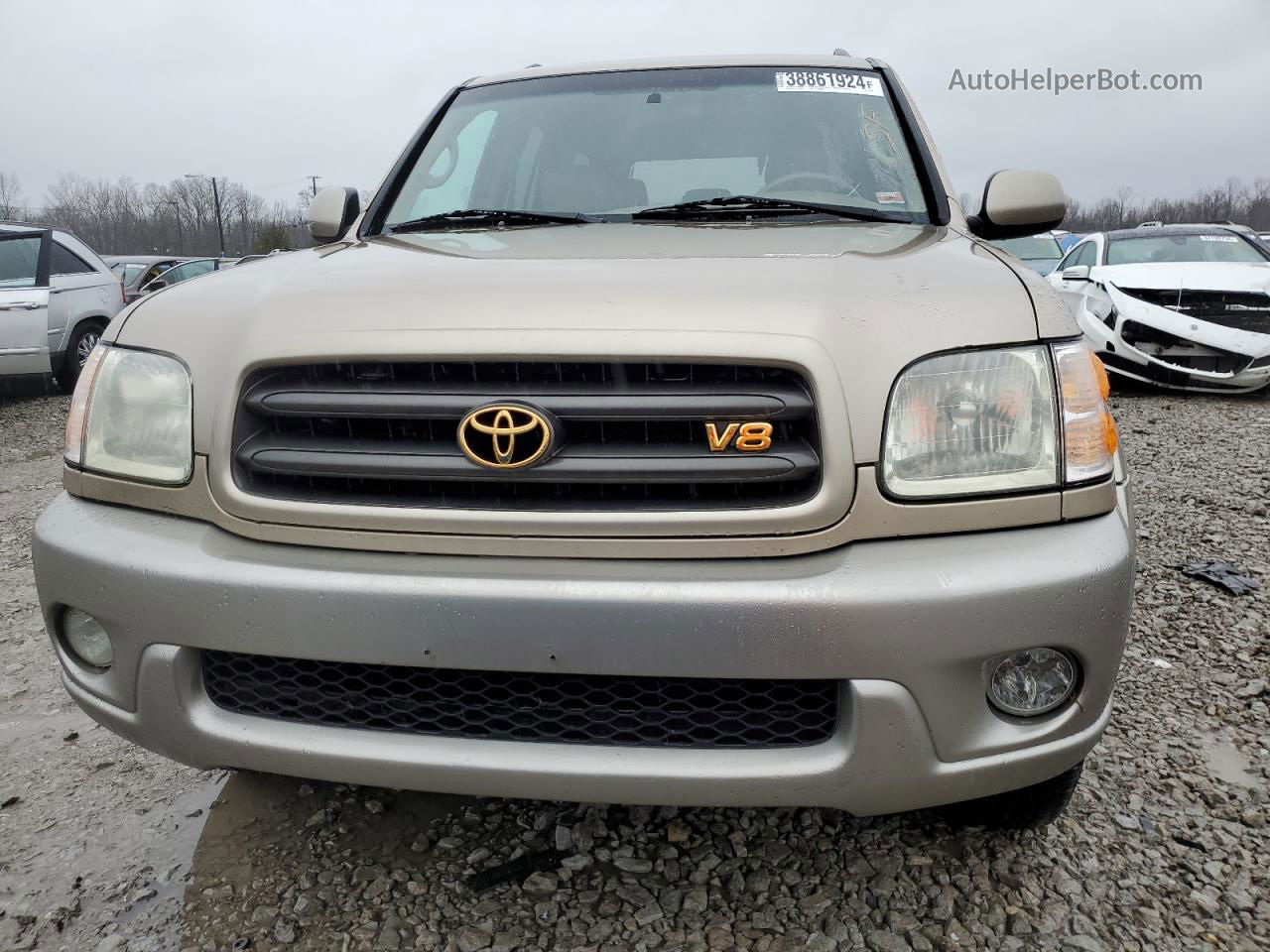 2002 Toyota Sequoia Sr5 Золотой vin: 5TDBT44AX2S127333