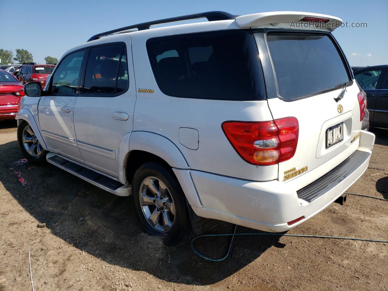 2002 Toyota Sequoia Limited White vin: 5TDBT48A02S065645