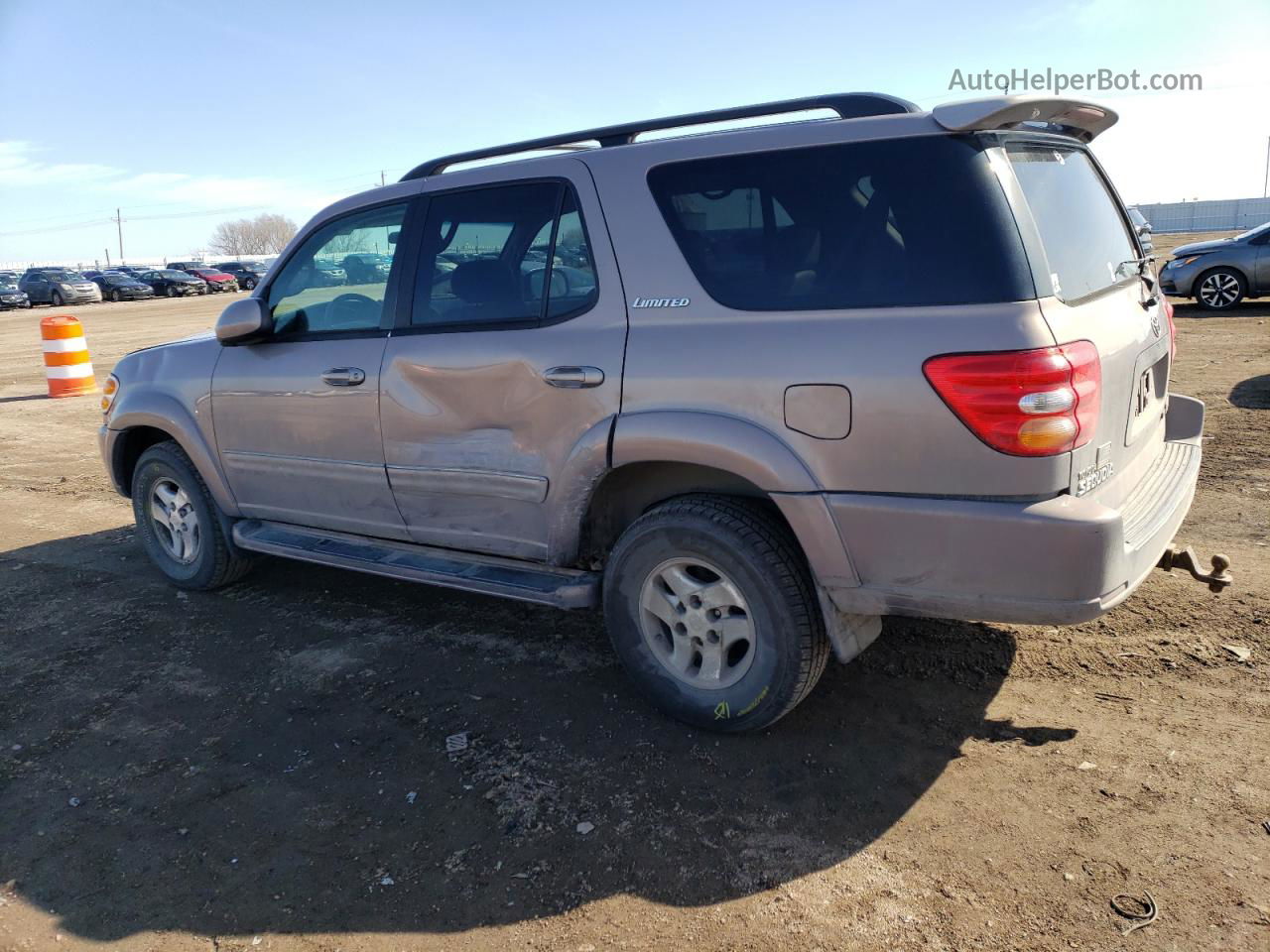 2002 Toyota Sequoia Limited Серый vin: 5TDBT48A02S081523