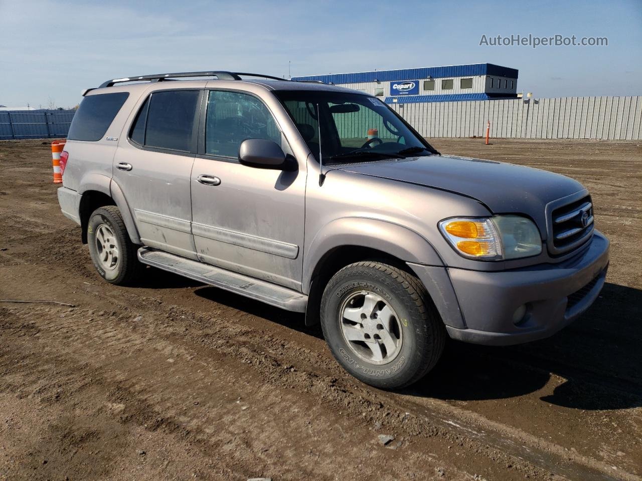 2002 Toyota Sequoia Limited Gray vin: 5TDBT48A02S081523