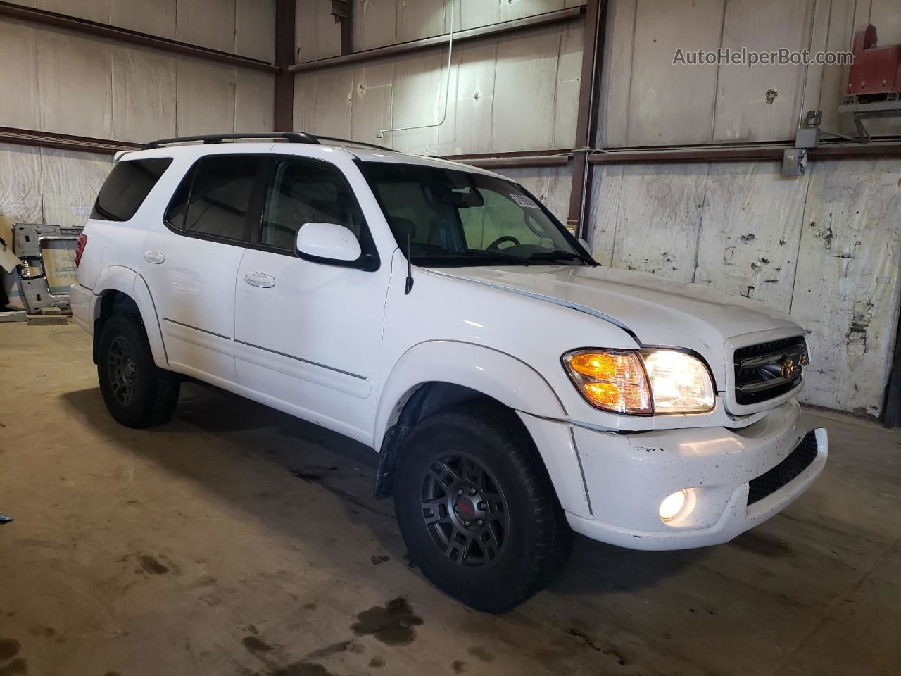 2002 Toyota Sequoia Limited White vin: 5TDBT48A02S106436