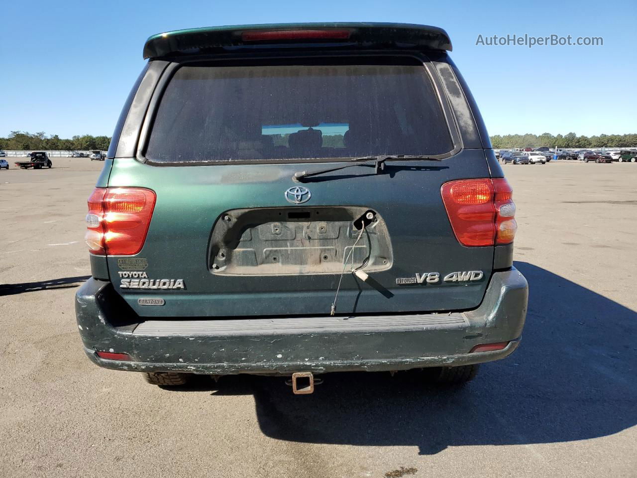 2002 Toyota Sequoia Limited Зеленый vin: 5TDBT48A02S117341