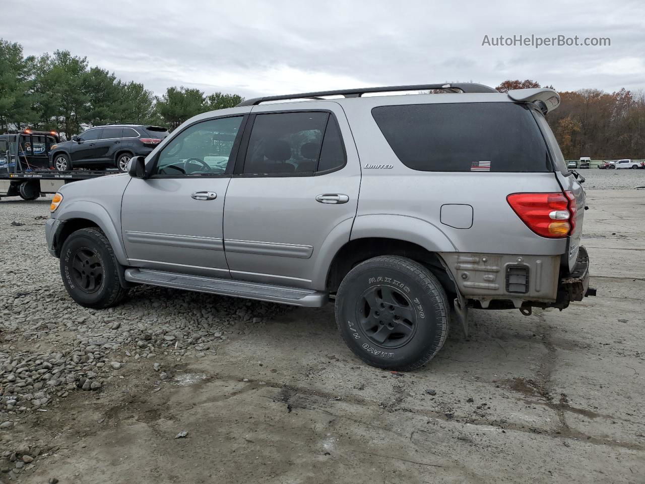 2002 Toyota Sequoia Limited Silver vin: 5TDBT48A12S064391