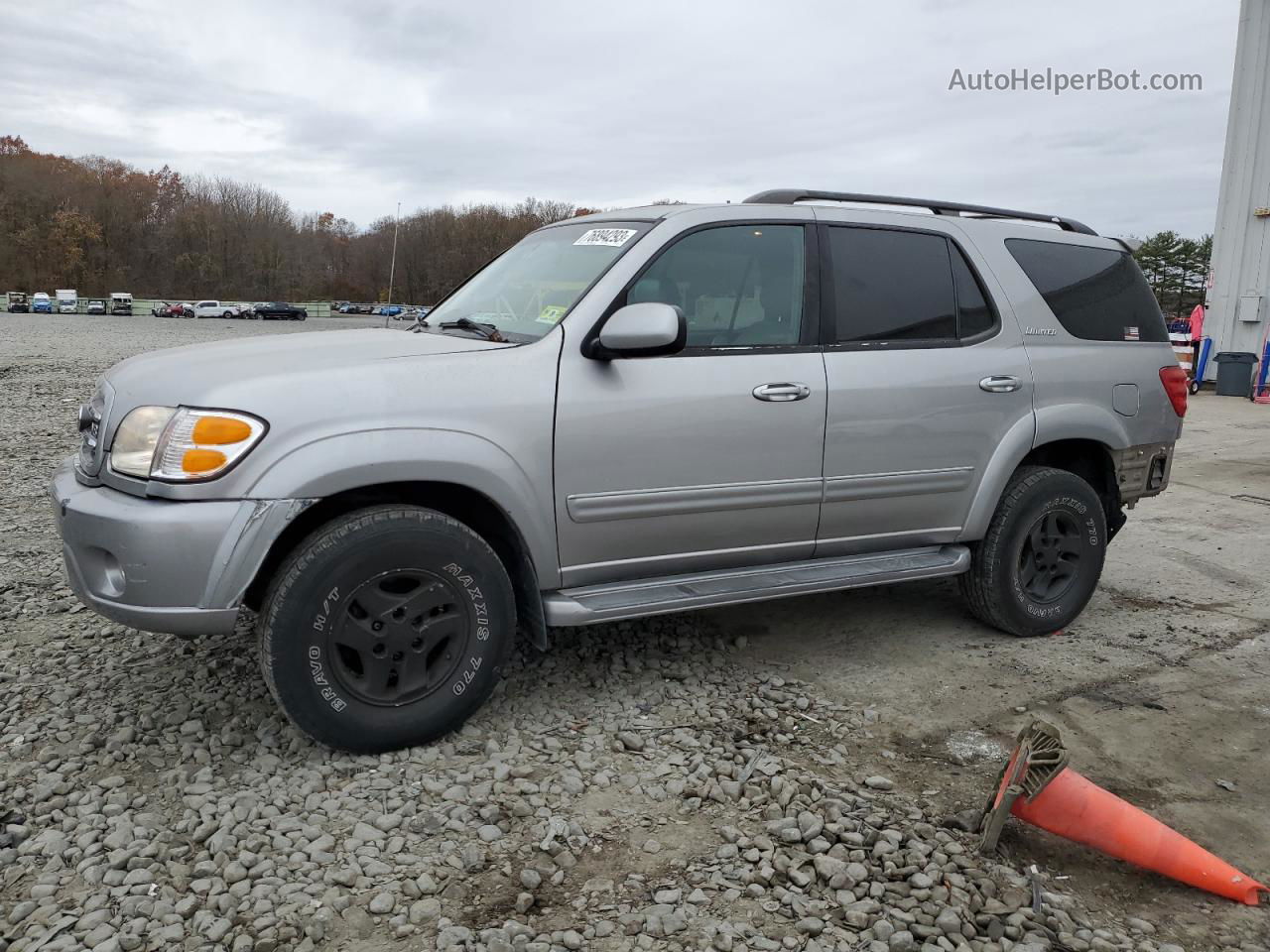 2002 Toyota Sequoia Limited Silver vin: 5TDBT48A12S064391