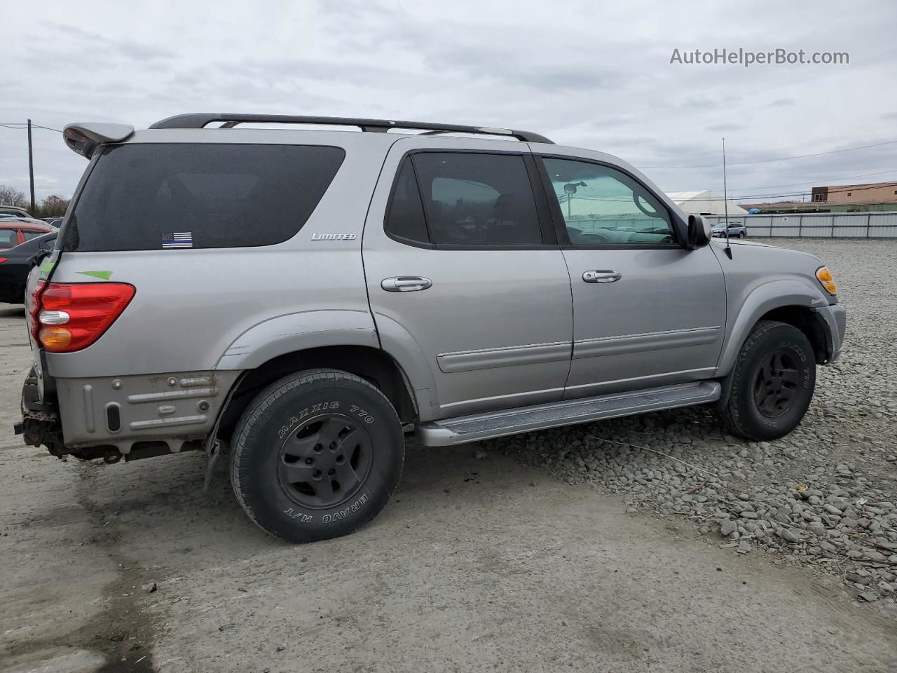 2002 Toyota Sequoia Limited Серебряный vin: 5TDBT48A12S064391