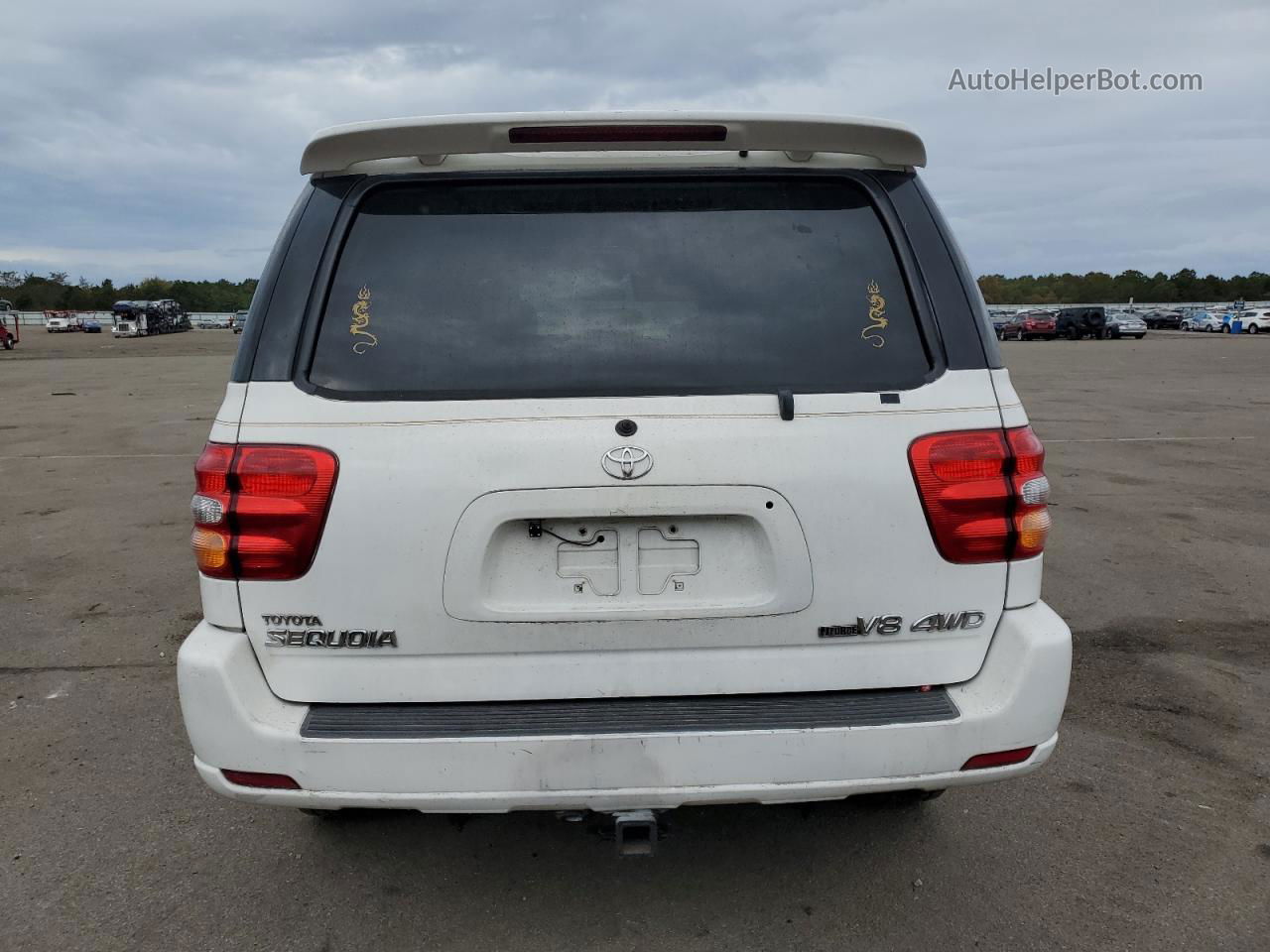 2002 Toyota Sequoia Limited White vin: 5TDBT48A12S074662