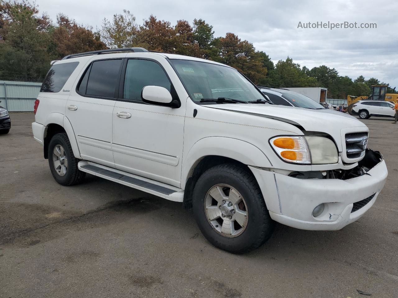 2002 Toyota Sequoia Limited White vin: 5TDBT48A12S074662
