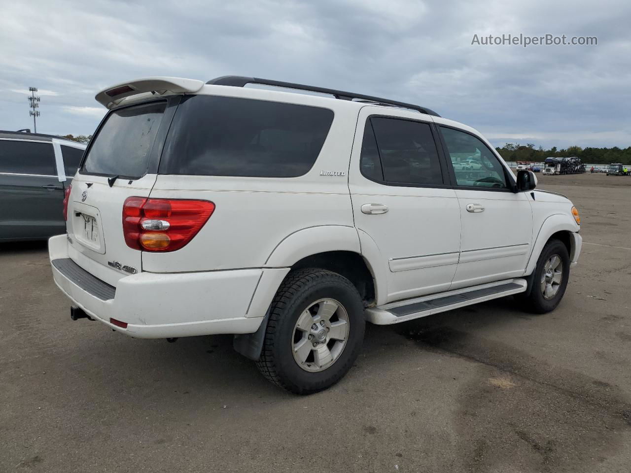 2002 Toyota Sequoia Limited White vin: 5TDBT48A12S074662