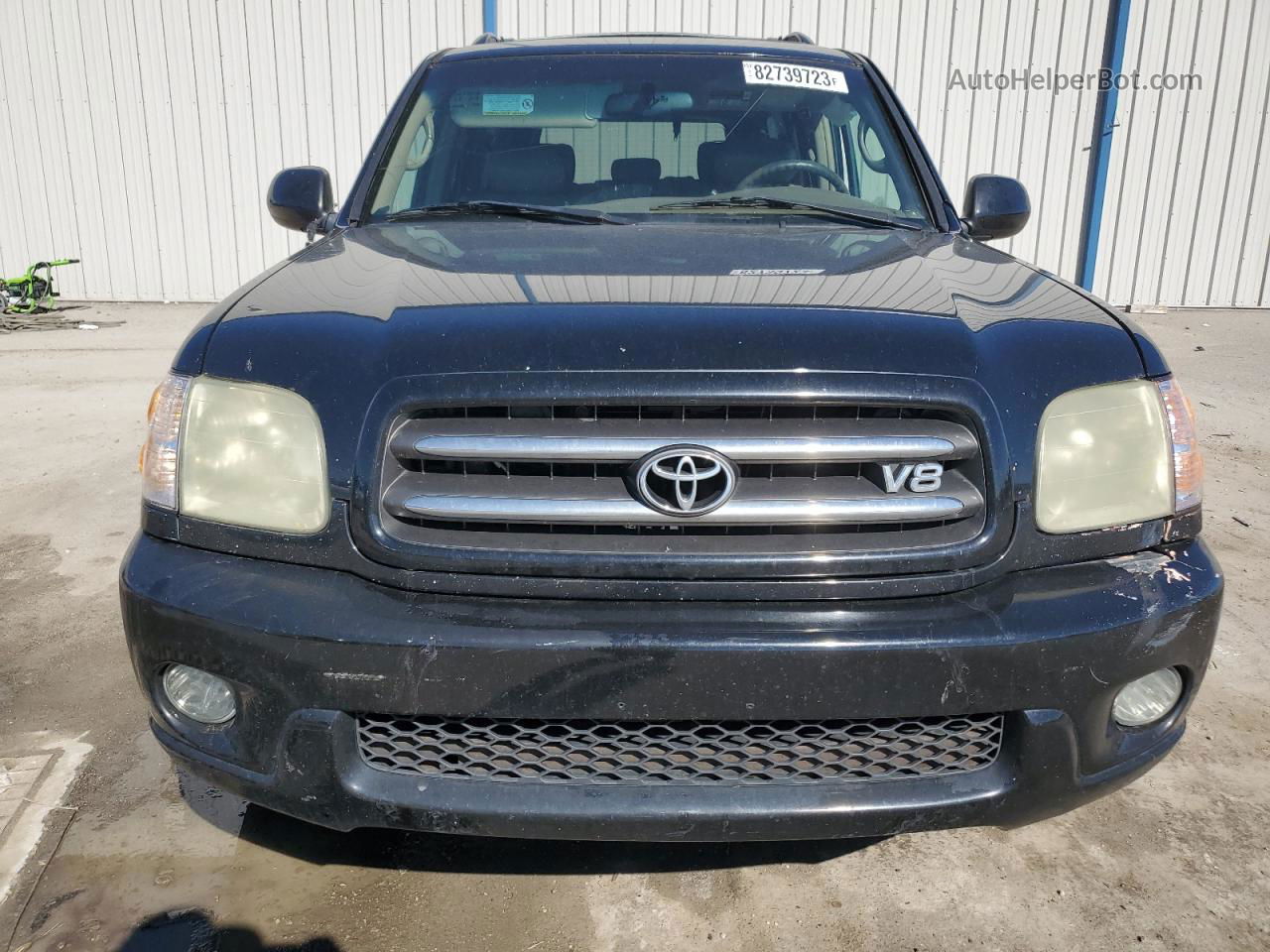 2002 Toyota Sequoia Limited Black vin: 5TDBT48A12S076962