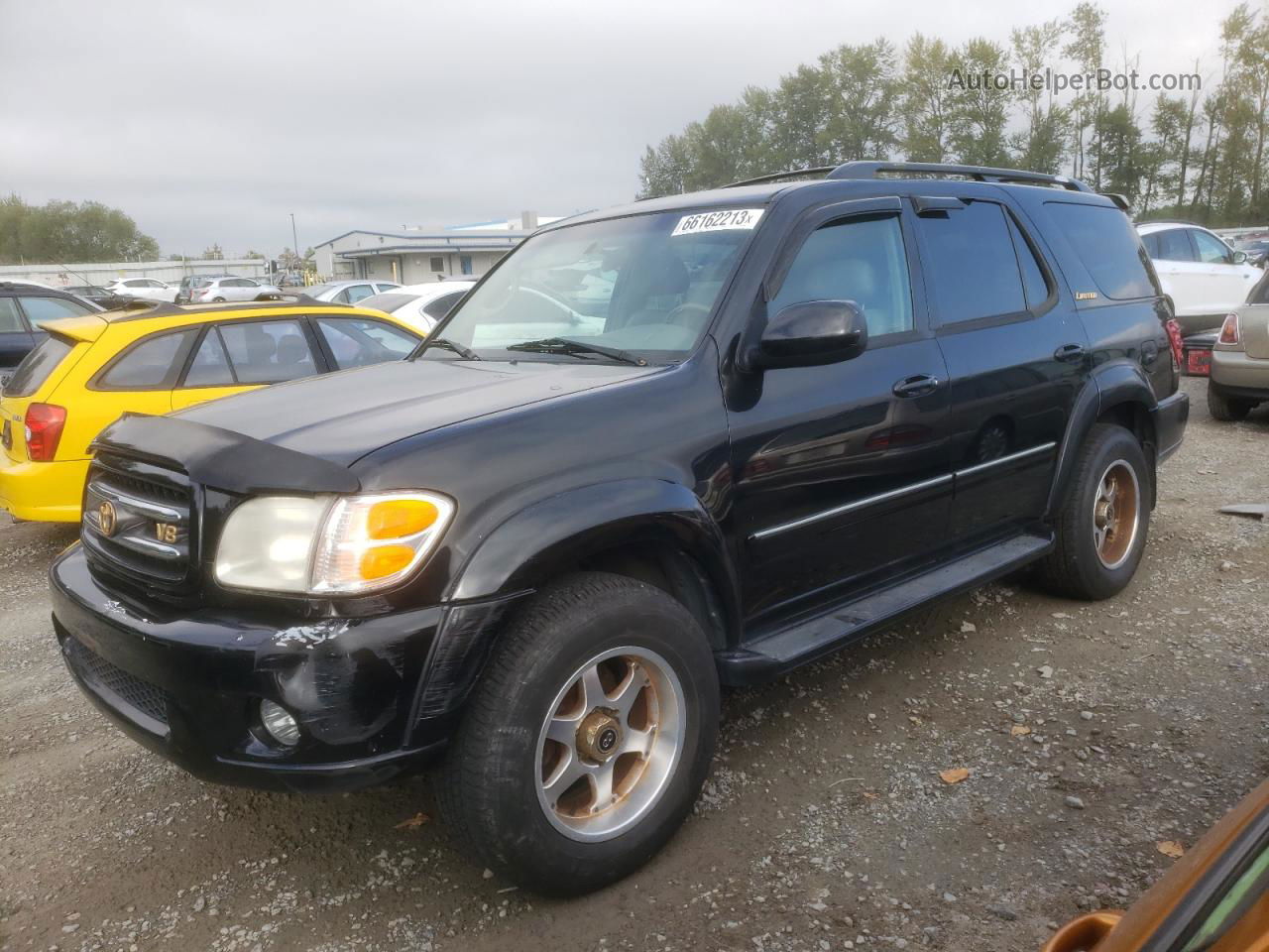 2002 Toyota Sequoia Limited Черный vin: 5TDBT48A12S103898