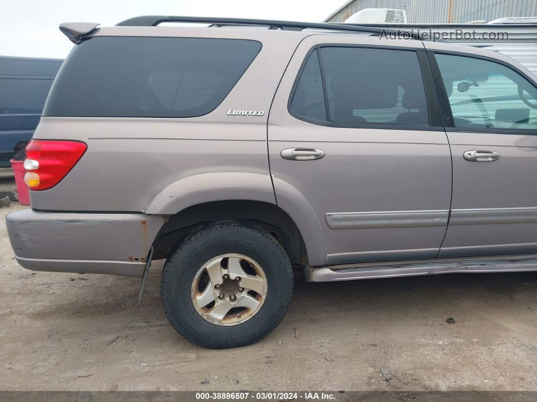 2002 Toyota Sequoia Limited V8 Gray vin: 5TDBT48A12S111483