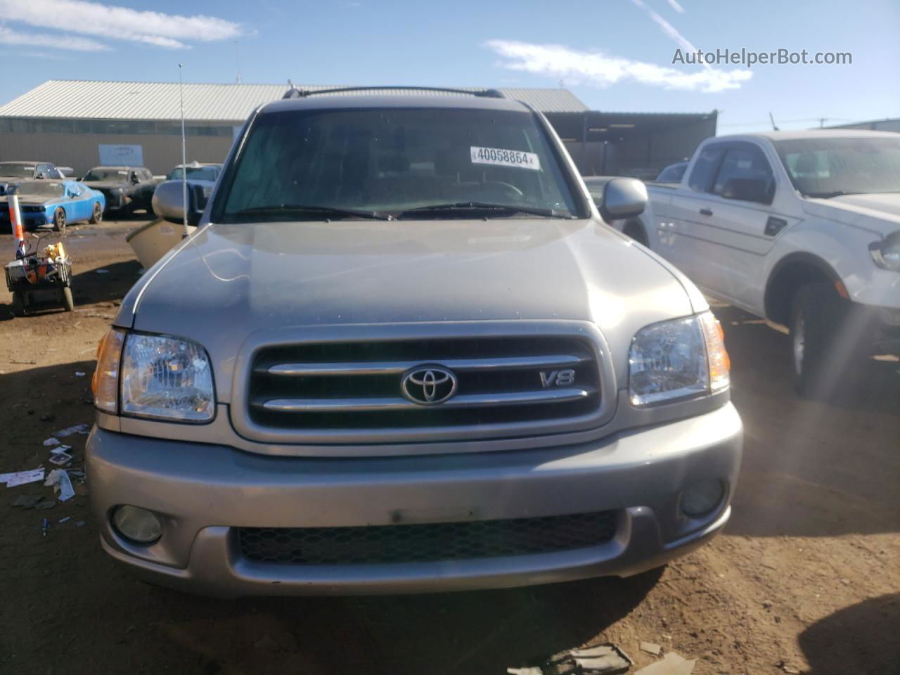 2002 Toyota Sequoia Limited Silver vin: 5TDBT48A22S096573