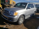 2002 Toyota Sequoia Limited Silver vin: 5TDBT48A22S096573