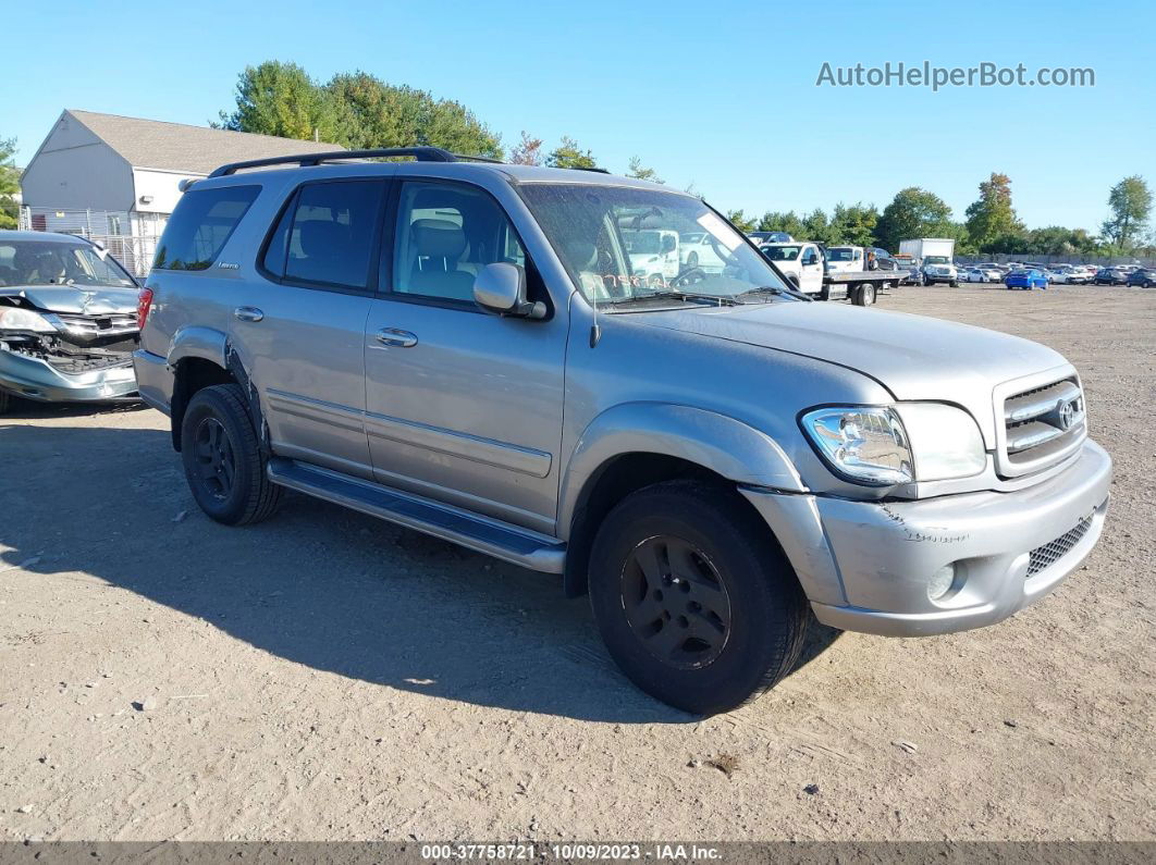 2002 Toyota Sequoia Limited Серебряный vin: 5TDBT48A22S109256